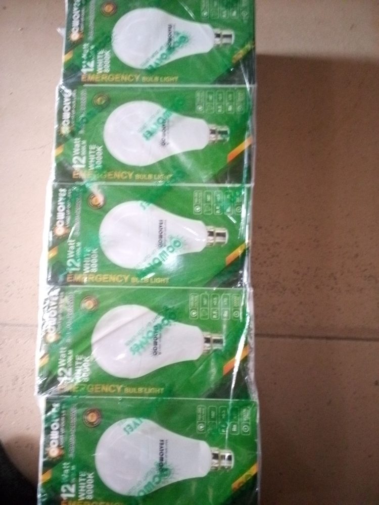Oworvee 12W Emergency Bulb Light White 8000K