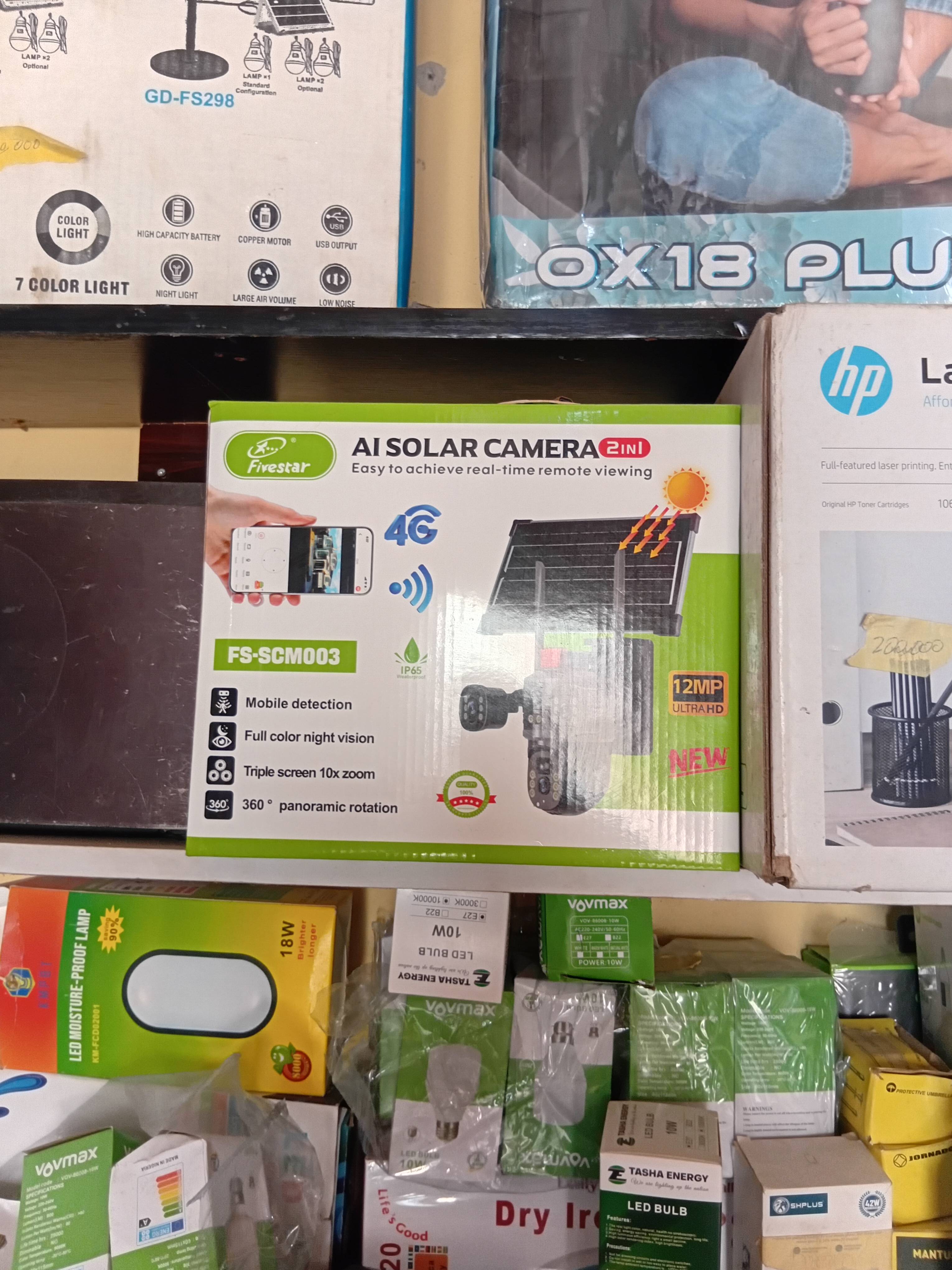 Fivestar AI Solar Camera 2-in-1