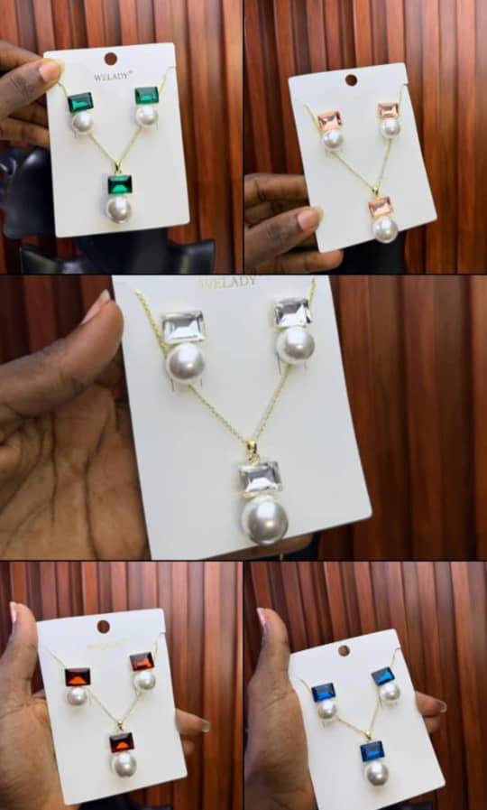 Pearl & Gemstone Jewelry Set