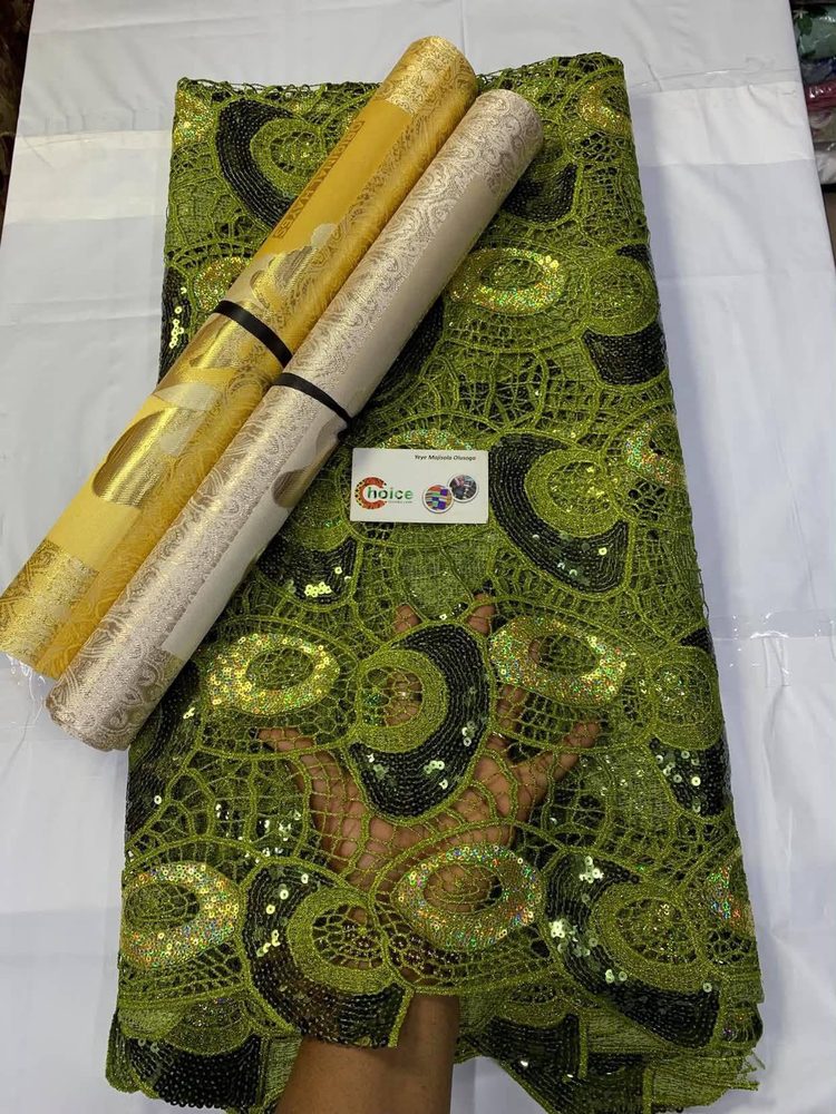 Cord Lace Fabric with Gele