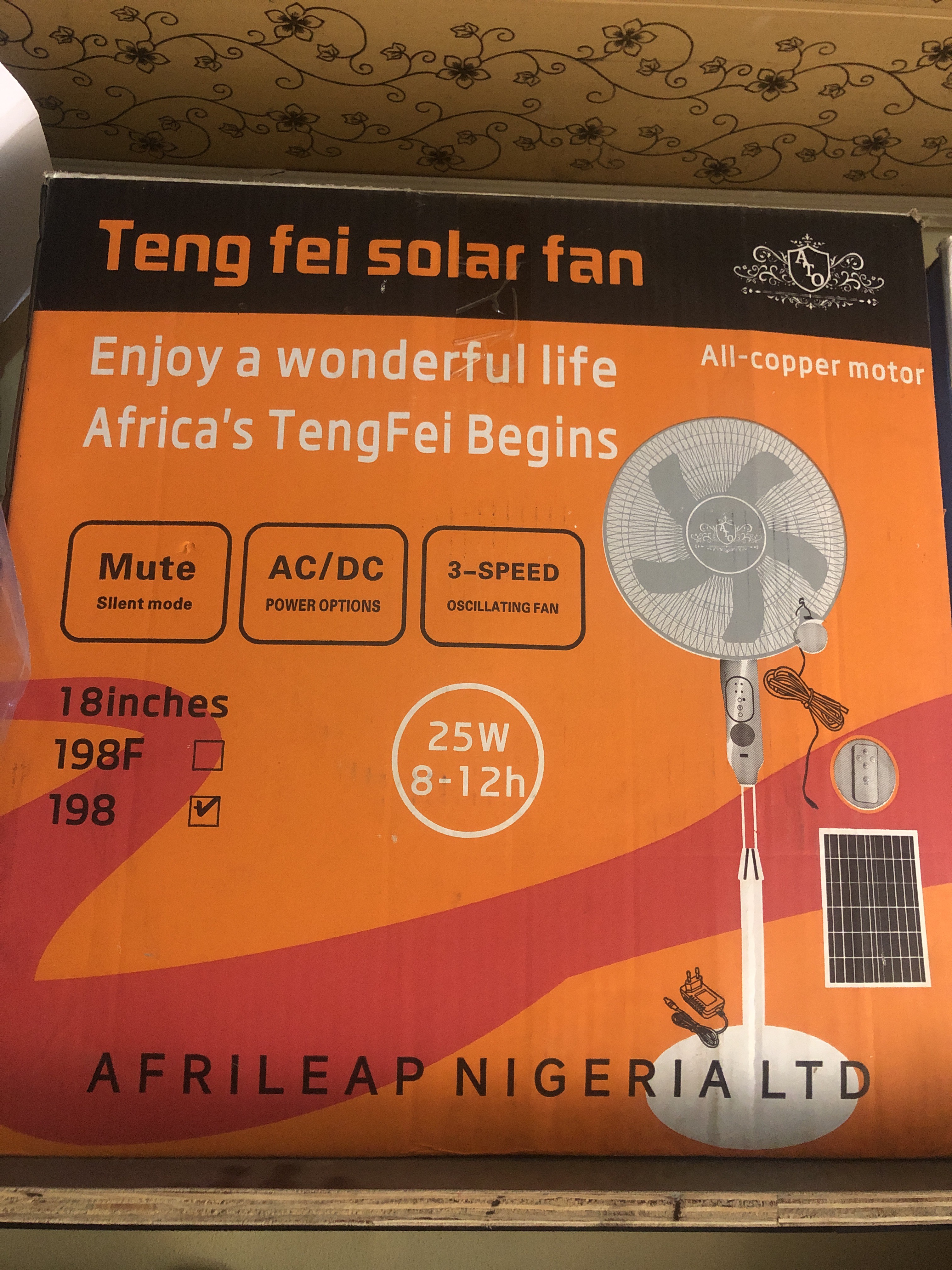 Teng Fei Solar Fan 18 inch